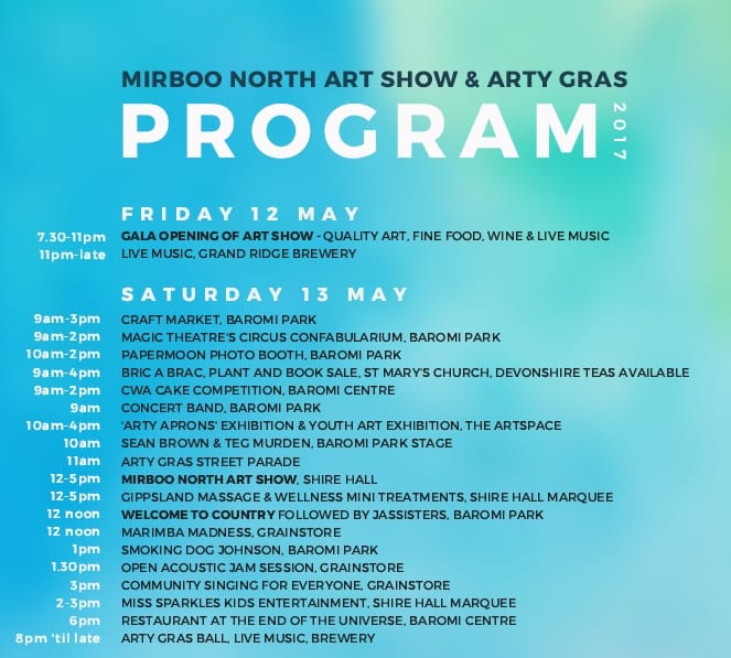 Mirboo North Art Show Program 1