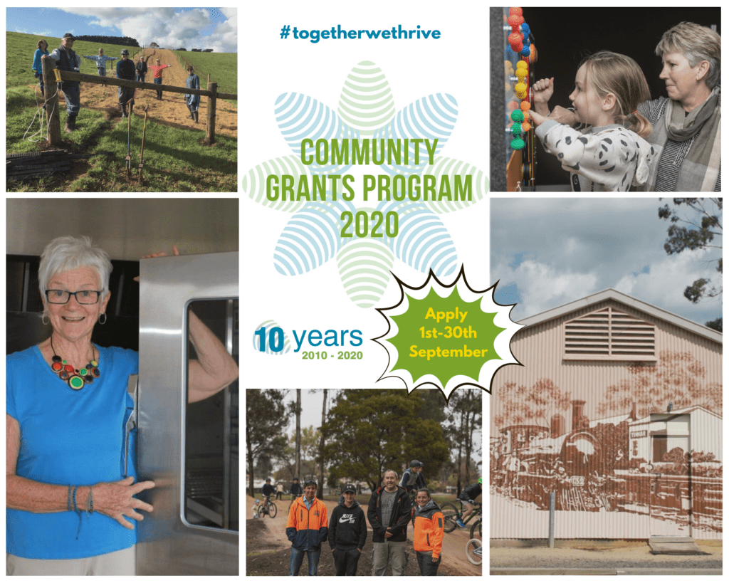 Apply For The 2020 Community Grants Program Throughout September Mirboo North And District